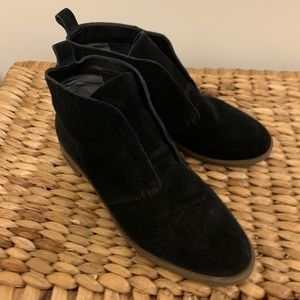 Franco Sarto Black Suede Leather Boots - Size 7.5